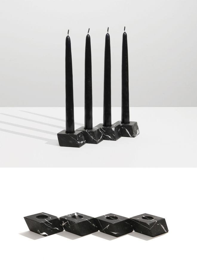 ALEXANDER WANG MARBLE CANDLE HOLDER SET CANDLE HOLDERS Adult 12_n_e